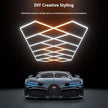 480W Honeycomb LED Car Detailing Station Light 2.4x4.8m 50000H Car Wash Shop Bay Light