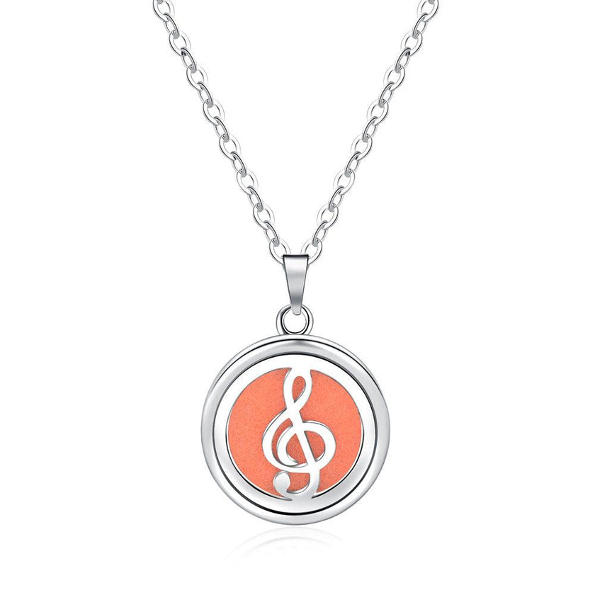 Open Round Hollow Perfume Box Necklace