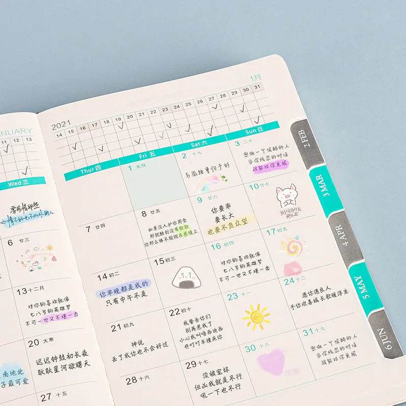 365-day Daily Planner Self-discipline And Clock-in Student Journal Notebook
