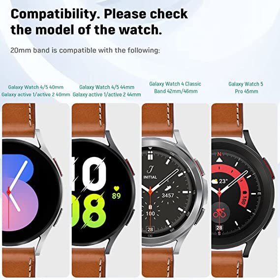 Leather Watch Strap for Amazfit GTR3 Pro / GT3 Pro — 20mm & 22mm Universal Fit
