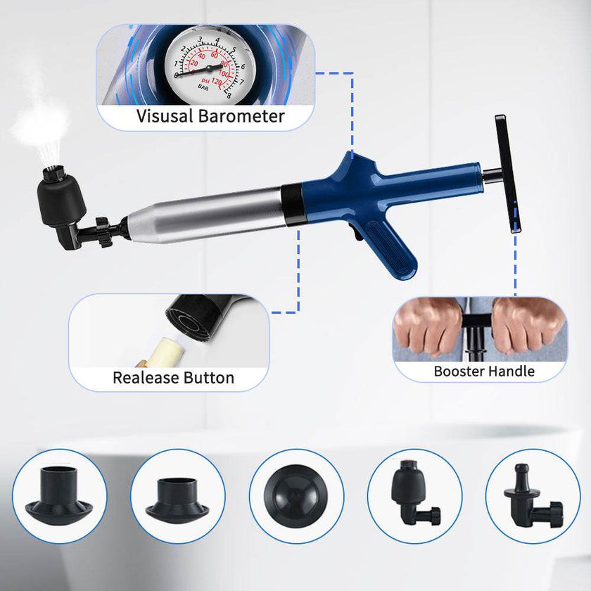 High Pressure Drain Opener Sink Floor waste Toilet pipe blockage unclog