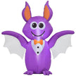 Outsunny 6ft Inflatable Halloween Decoration Bat, Blow Up Outdoor LED Yard Display, Waterproof