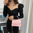 Ladies Leather Square Shaped Flap Quilted Crossbody bag for women