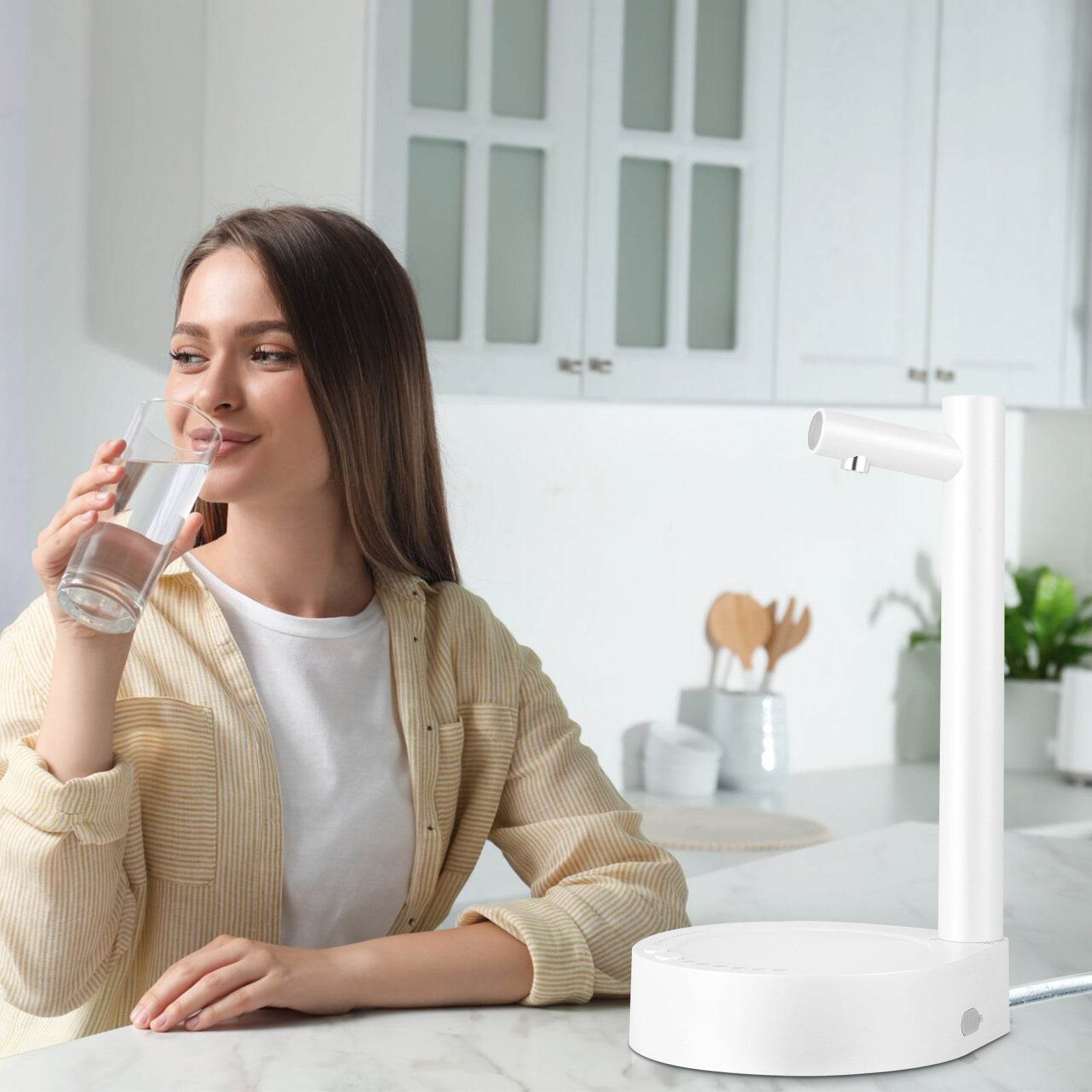 Smart Desktop Table Water Dispenser Pump Water Discharge Adjustable Portable Detachable USB Charging