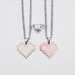 Magnetic Heart-shaped Mosaic Necklace Fashion Personality Couple Love Necklace For Valentine's Day