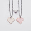Magnetic Heart-shaped Mosaic Necklace Fashion Personality Couple Love Necklace For Valentine's Day