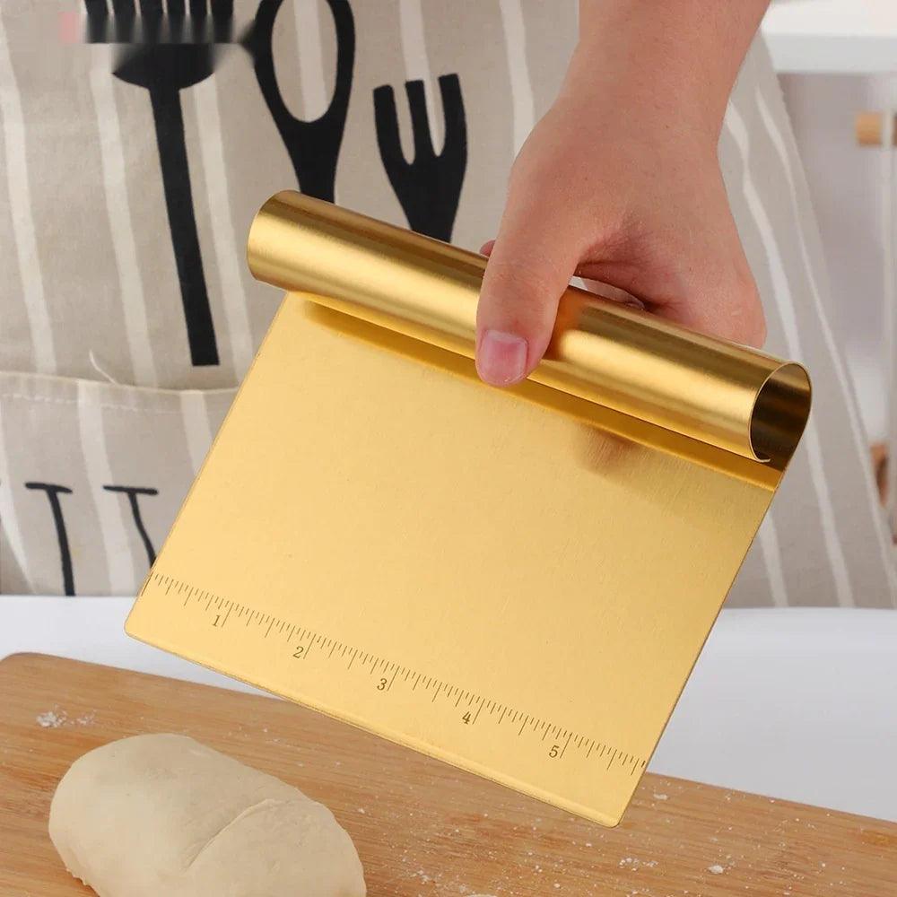 Stainless Steel Scraping Panel With Scale Baking Tool Dough Cutting Board Scraping Powder Board Tagliolini Cutter