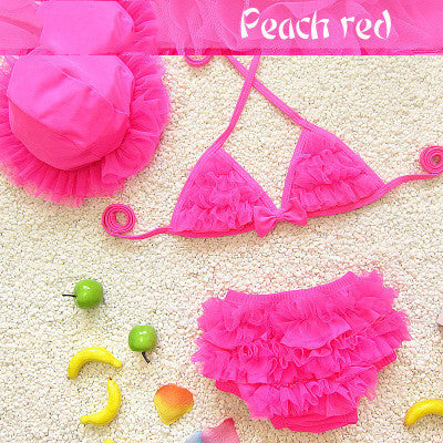 Girls Sleeveless Swimsuit with Steel Support – Multi-Color Kids Bikini Set (XS–3XL)
