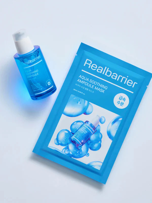 Real Barrier Aqua Soothing Ampoule Mask 28ml - 1 BOX / 10 PCS