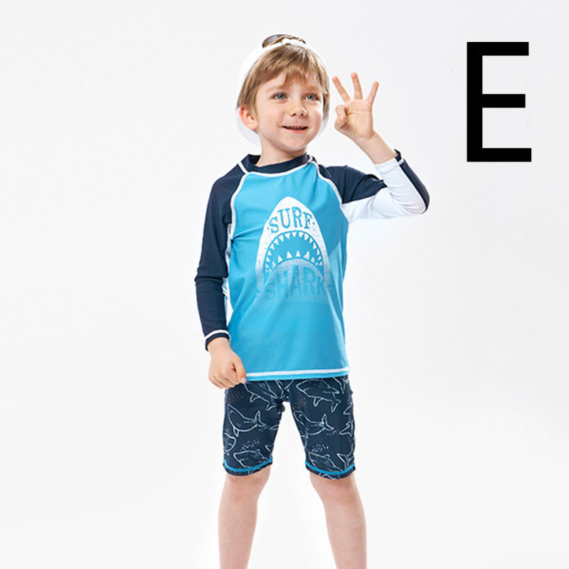 Boys Split Quick-Dry Swimsuit | Kids Two-Piece Polyester Swimwear Canada