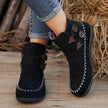 Button Design Ankle Boots For Women Autumn And Winter
