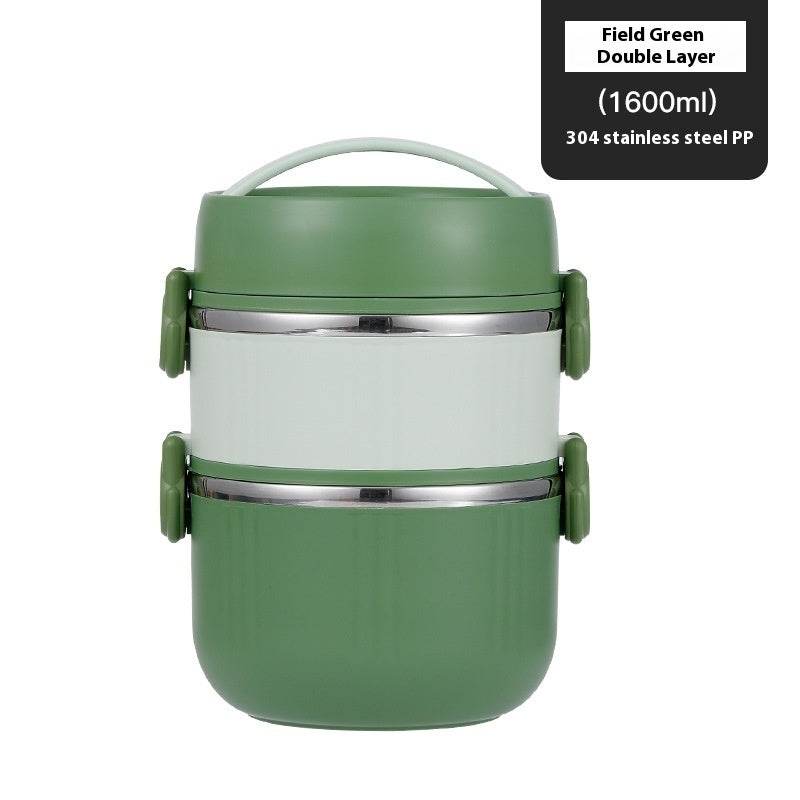 2 layer 304 Stainless Steel Thermal Insulated Lunch Container