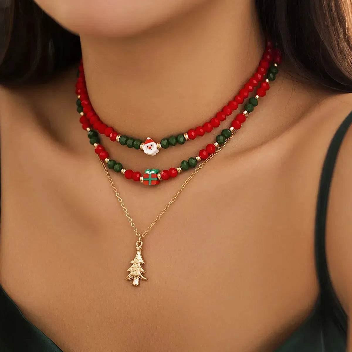 Christmas Beaded Necklace for women