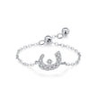 S925 Sterling Silver Niche Style Arabic Letters Pull-out Chain All-match Stackable