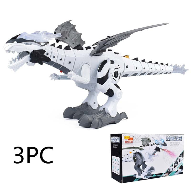 Intelligent Robot Toy Dinosaur with Spray Mist, Sound & Light