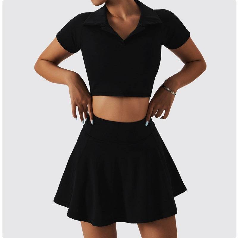 2pcs Tennis Skirt set Sports Skort Workout Exercise Outfit
