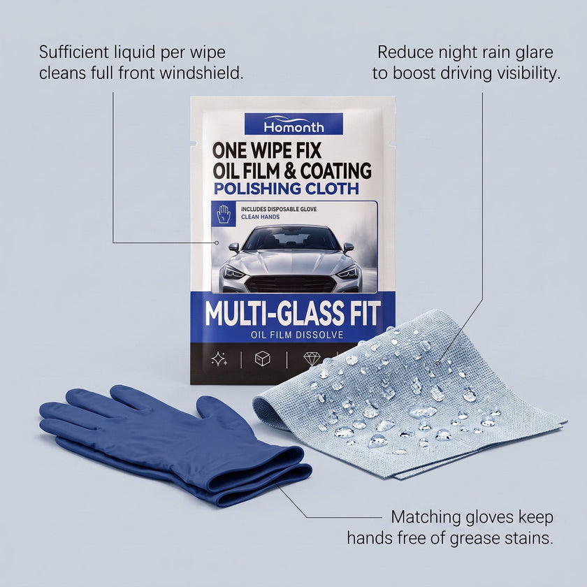 Oil Film Remover Wipes for Car Windshield – Glass Polishing Cloth | Canada & USA