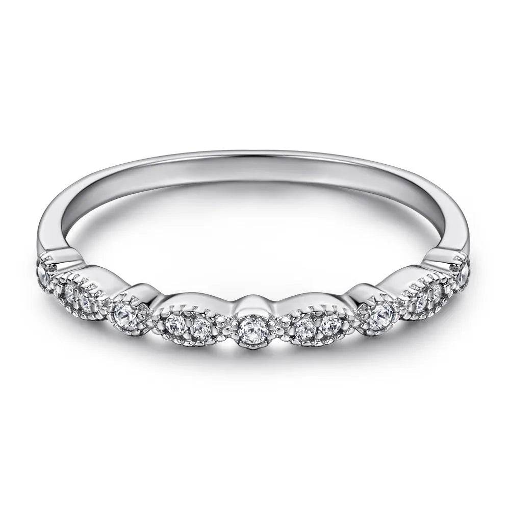 Fashion Ring Set Ladies 925 Sterling Silver Combination Wedding Ring women