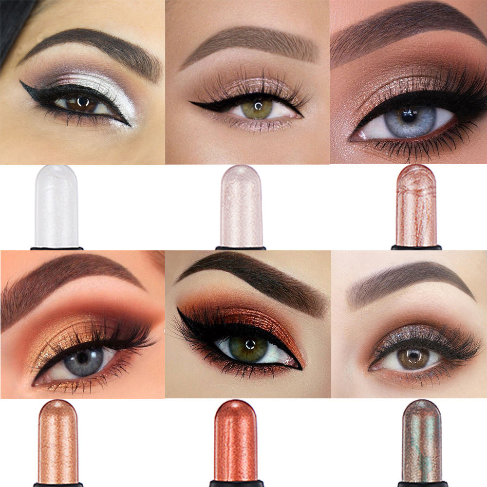ENGBO 6-Piece Pearlescent Eyeshadow Stick Set – Longwear Brightening, Waterproof