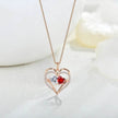 S925 Silver Double Love Necklace With Rhinestones Fashion Personality Heart-shaped Necklace Valentine's Day Gift