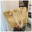Large Capacity Straw Beach Shoulder Bag Shopping Bag