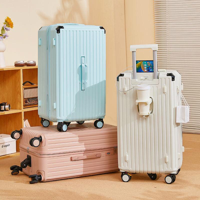 Smart USB Charging Carry-On Suitcase with Large Capacity & Wet-Dry Separation