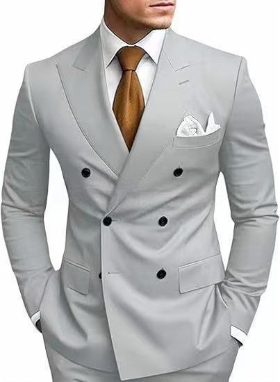 Men's British Slim Fit 2-Piece Suit Set – 17 Colors, Banquet & Wedding Formal Wear | Canada & USA (XS–5XL)
