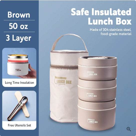 Portable Self-heating Japanese Multi Layer Thermal Insulated Lunch Box for Adult.