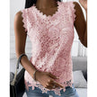 Elegant Women Summer Flowers Lace Blouse top