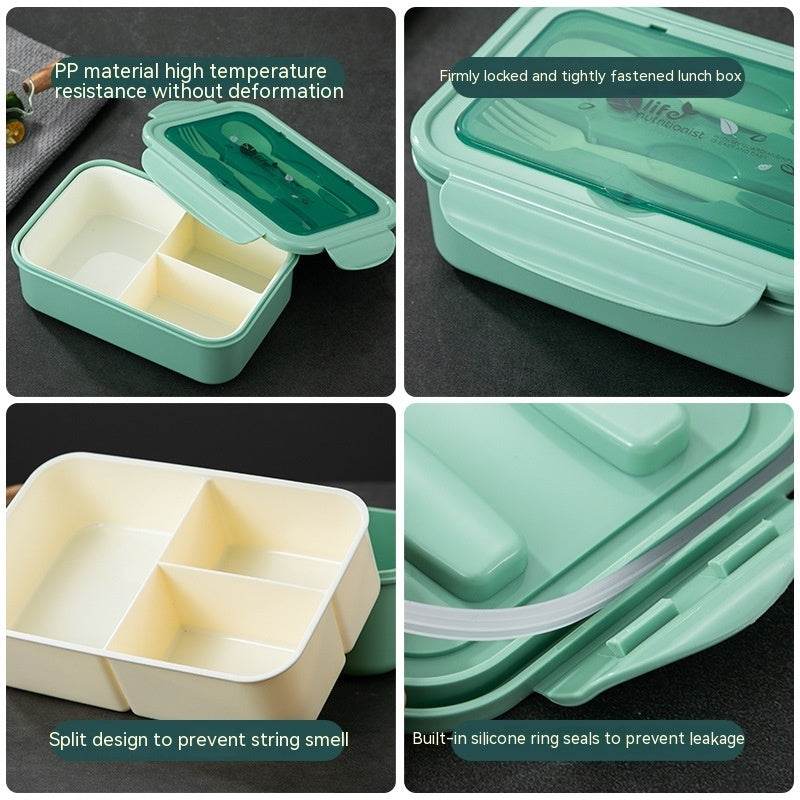 Kids Plastic Bento Lunch box with Cutleries