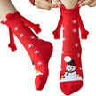 Hand Holding Couple Magnetic Handle Christmas Stockings
