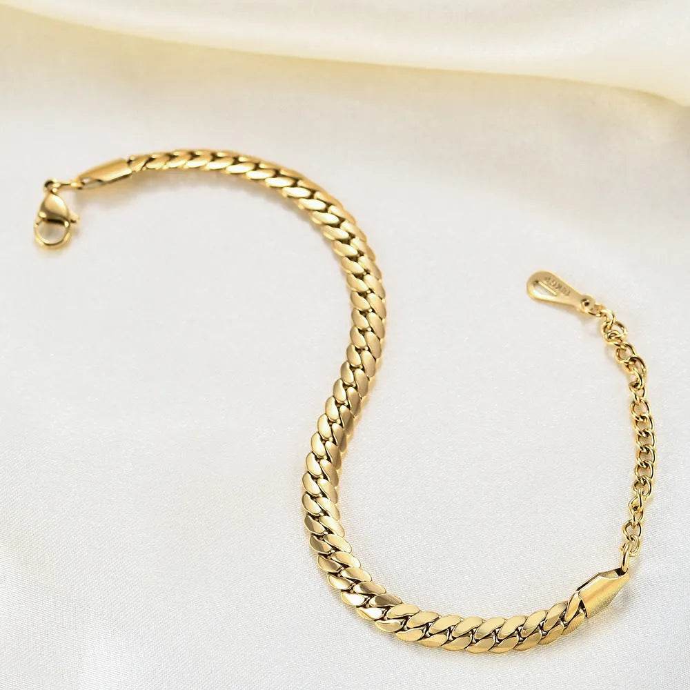 Fashion All-matching Cuban Link Chain Bracelet