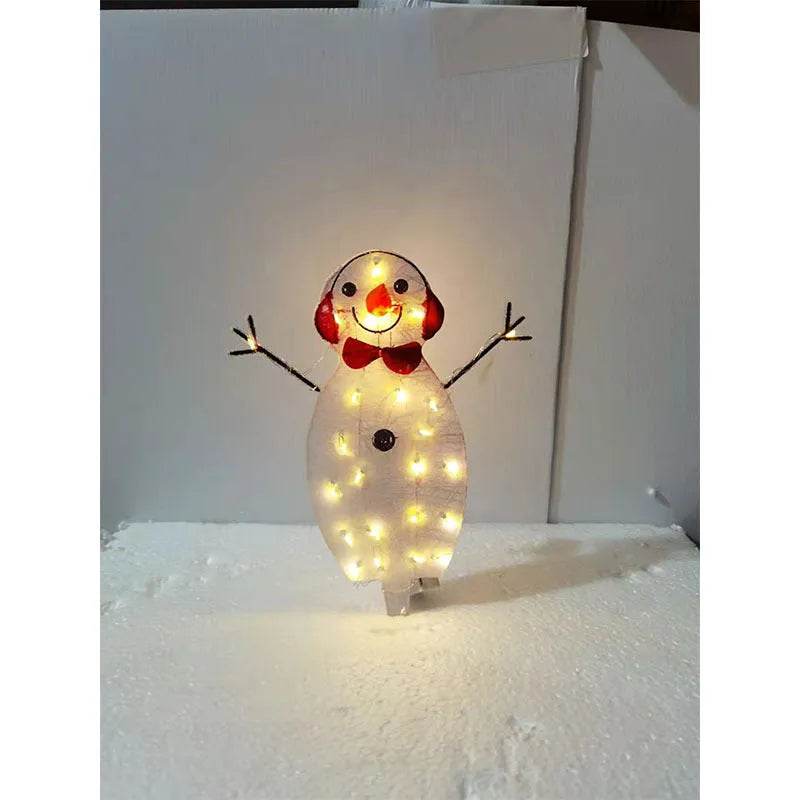 Christmas Scene Decoration With LED Lights Christmas Snowman Ornaments