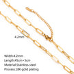 Stainless Steel Vacuum Vapor Plating 18K Gold Color Protection Lip Chain Necklace