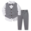 Children's Formal Suit Bow Tie Vest Three-Piece Set – Boys & Girls Dress Outfit | Canada & USA