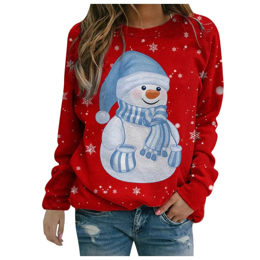 Women Autumn And Winter Funny Christmas Sweatshirt