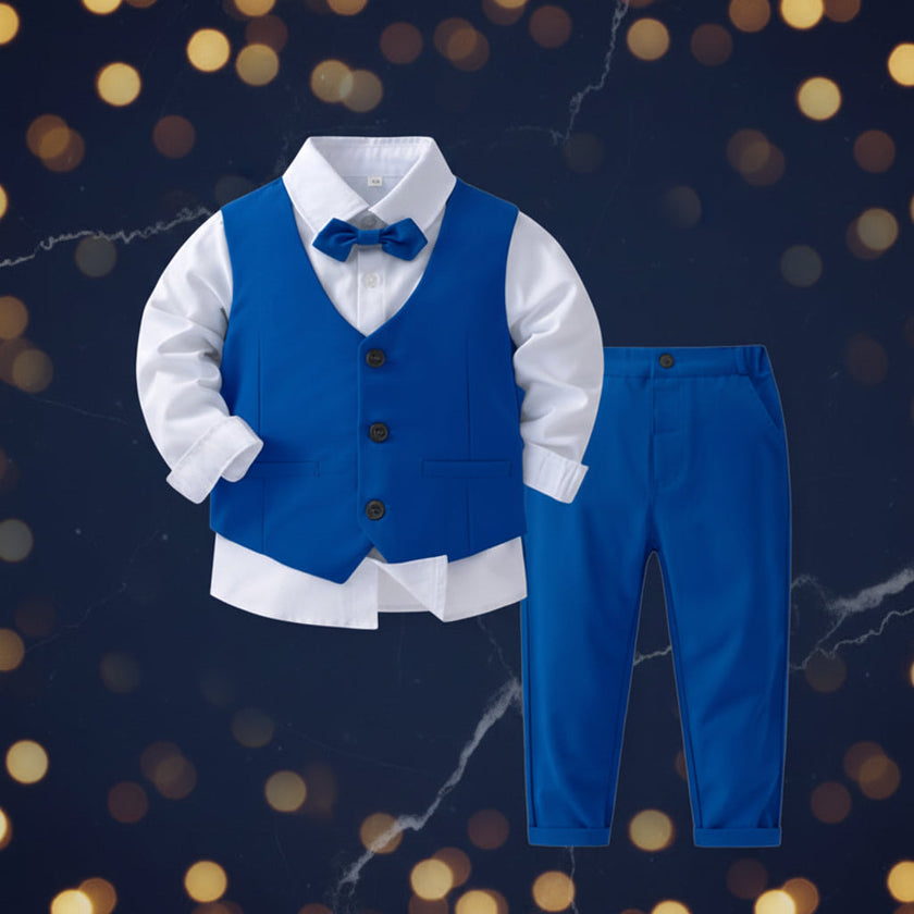 Children's Formal Suit Bow Tie Vest Three-Piece Set – Boys & Girls Dress Outfit | Canada & USA
