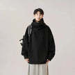 Autumn Winter Oversized Turtleneck Hoodie  Pullover for mens