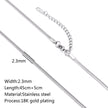 Stainless Steel Vacuum Vapor Plating 18K Gold Color Protection Lip Chain Necklace