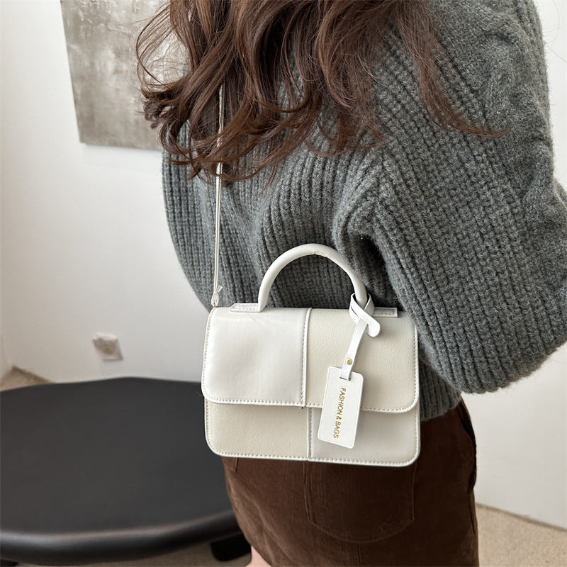 Textured Patchwork Tote Bag – PU Leather Shoulder Bag for Women | 4 Colors