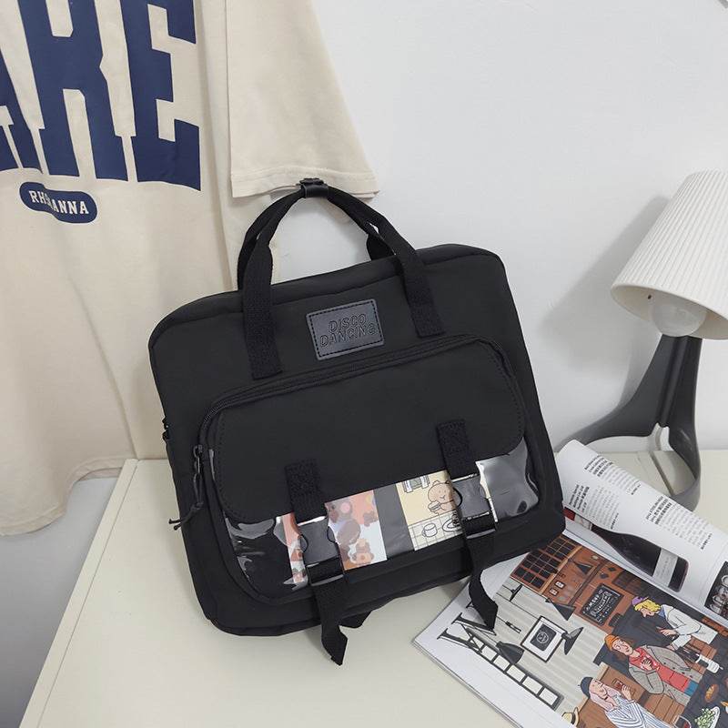 Lightweight College Soft Girl Tote Backpack Laptop Bag