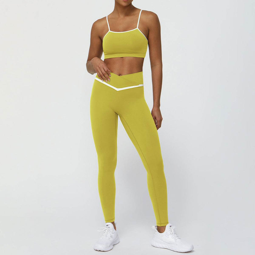 Women's 2-Piece Workout Set – Yoga & Running Outfit (Top + Shorts or Pants)
