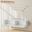 Hunter Floating TV Stand with Storage Cupboards for TVs up to 65 Inches-White