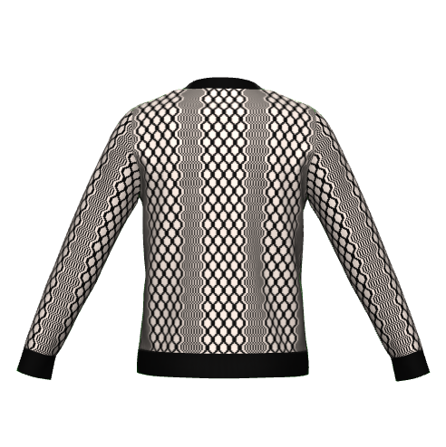 Black & White Kente Knitted Sweater
