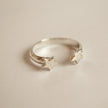 2 Star Silver Ring