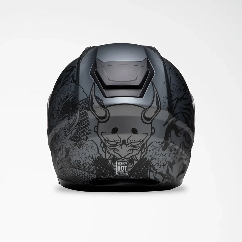 Voss 989 Moto-V Rei Full Face Matte Motorcycle Helmet