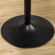 Jan Modern Round Dining Table with Steel Base for Small Spaces-Black
