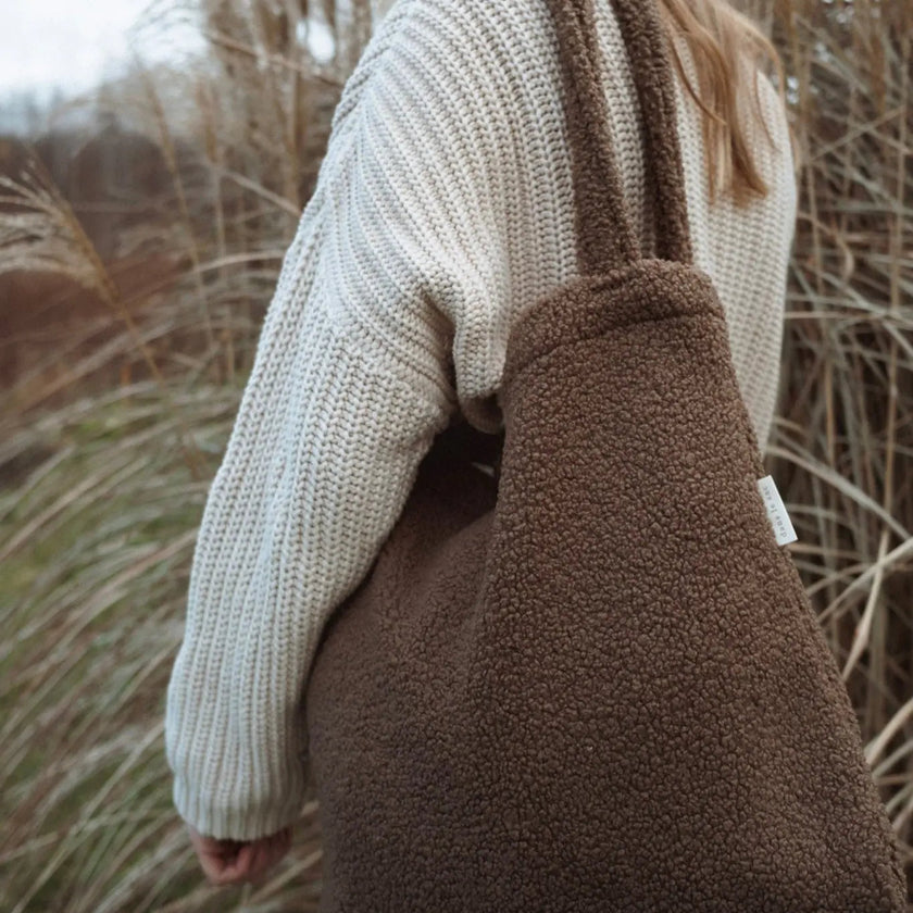 Sac fourre-tout en teddy | Doublure polar | Aimanté