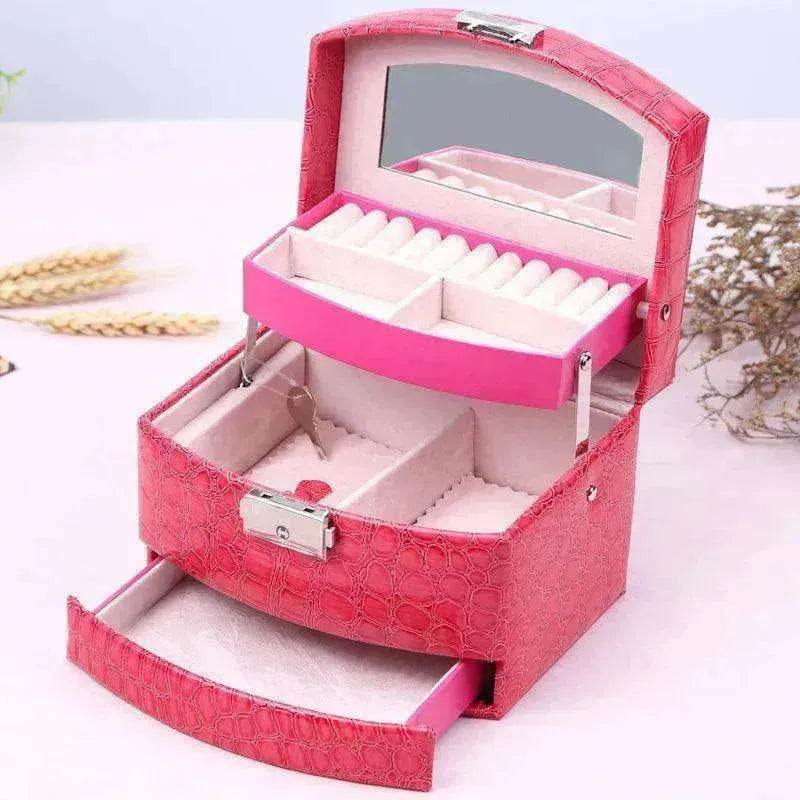 3 Layers Leather Luxury Jewelry Boxes