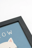 MEOW, Oeuvre sur toile rigide, encadré Noir (collective)